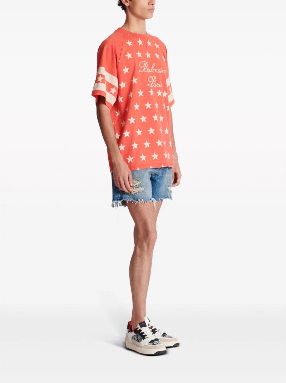 Balmain Signature Stars cotton T-shirt - Image 3