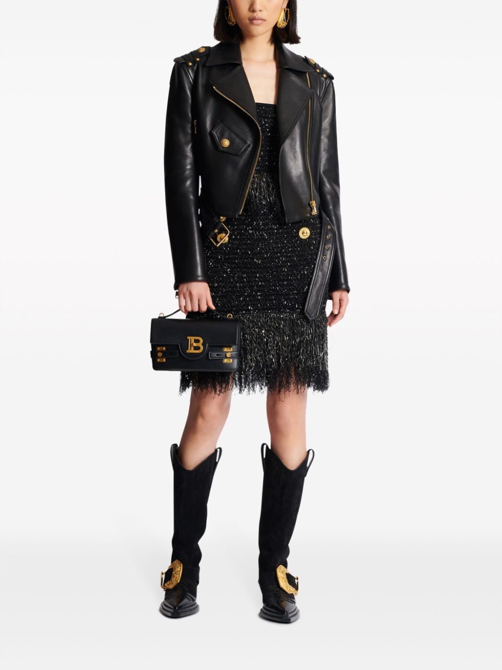 Balmain 2-Button fringe tweed top - Image 2