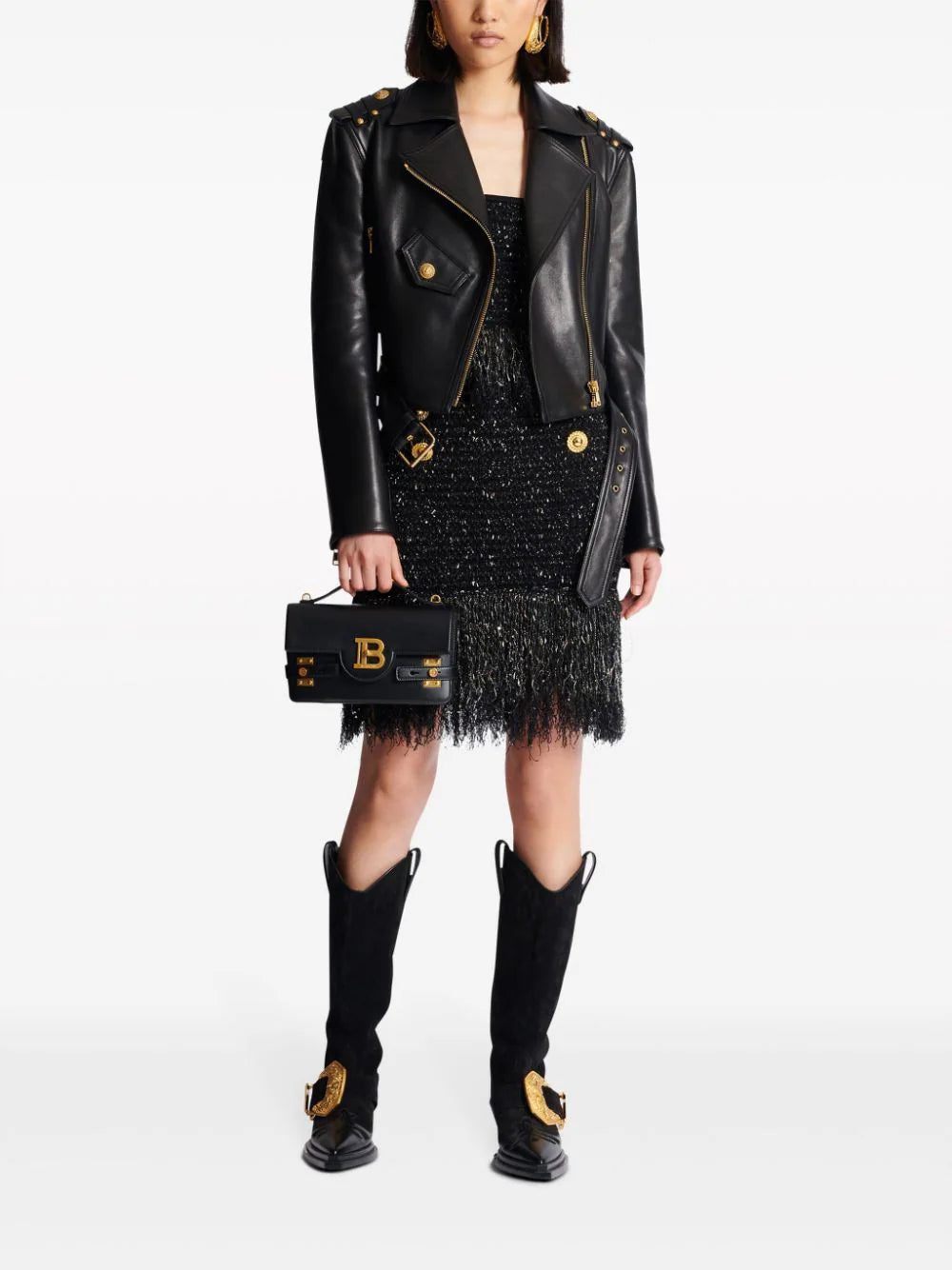 Balmain 2-Button fringe tweed top - Image 2