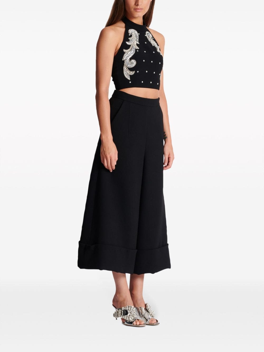 Balmain Baroque embroidered crop top - Image 3