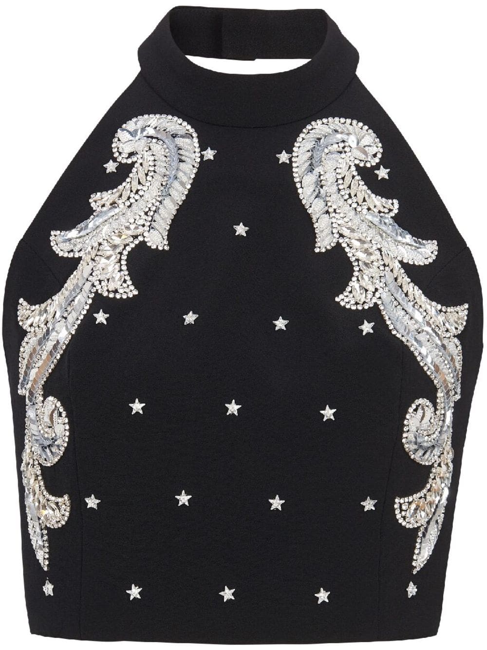 Balmain Baroque embroidered crop top