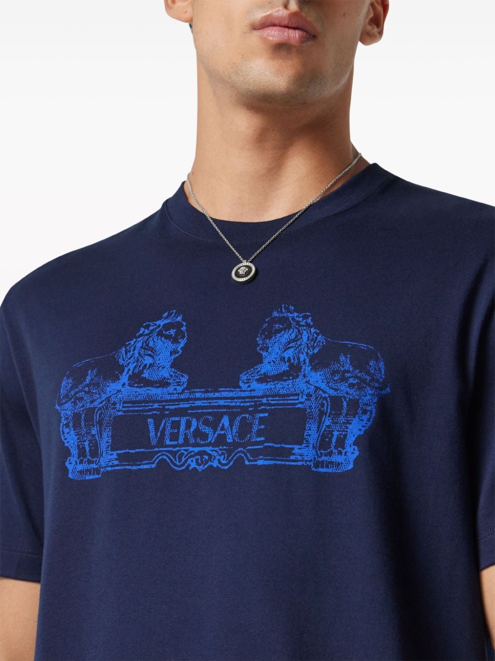 Versace Cartouche cotton T-shirt - Image 4