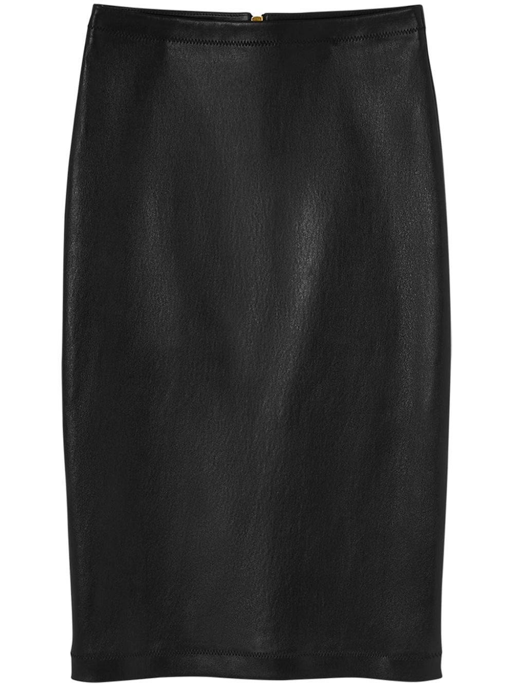 Versace leather pencil midi skirt