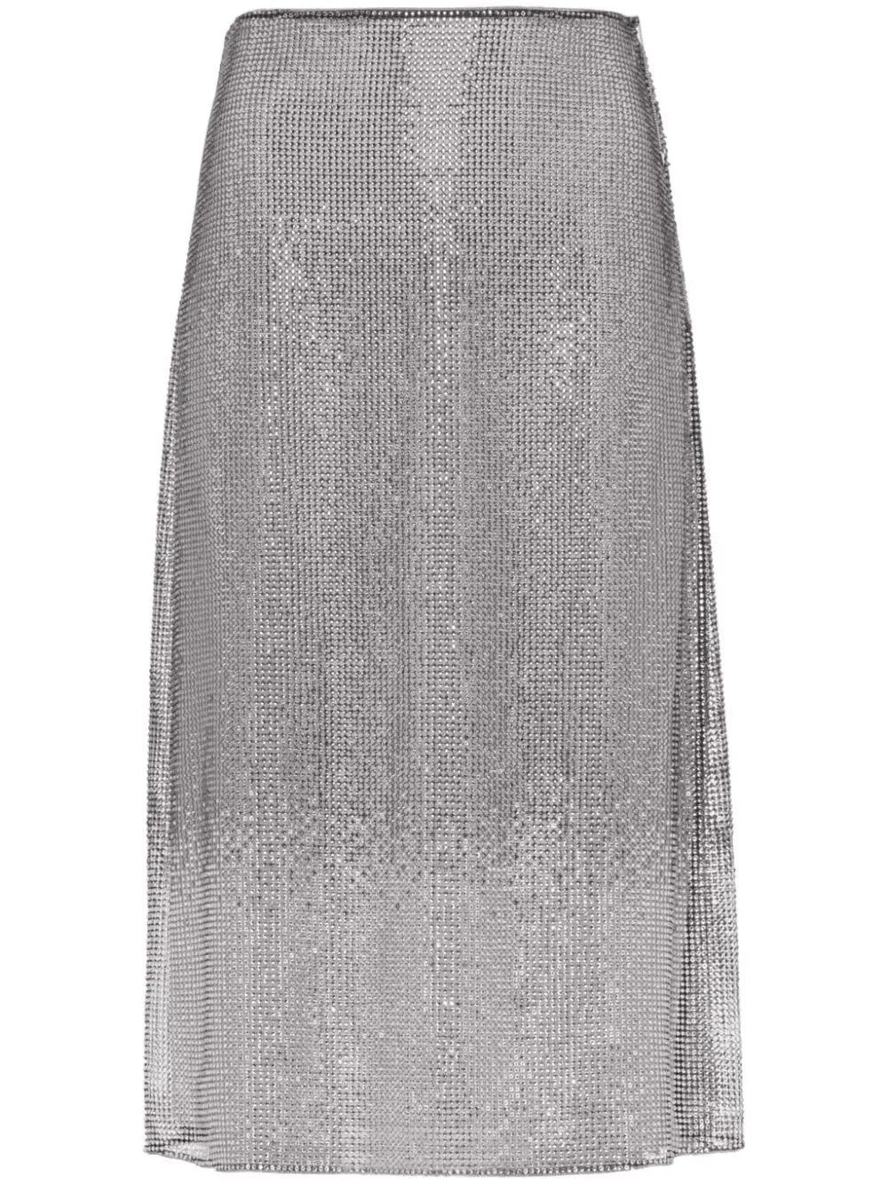 Prada rhinestone-embellished midi skirt