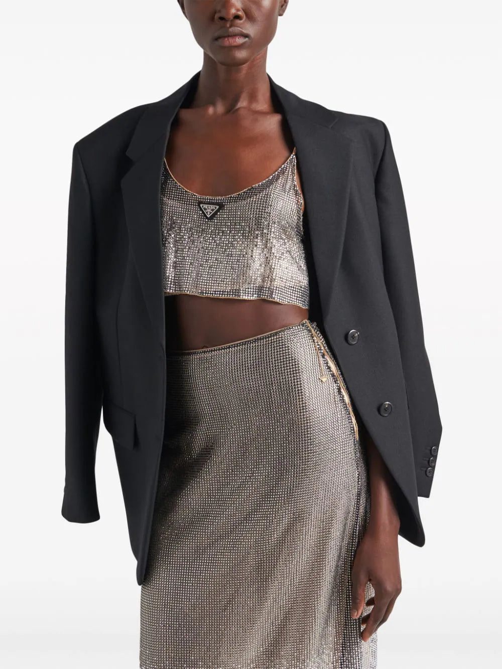 Prada rhinestone-embellished midi skirt - Image 4