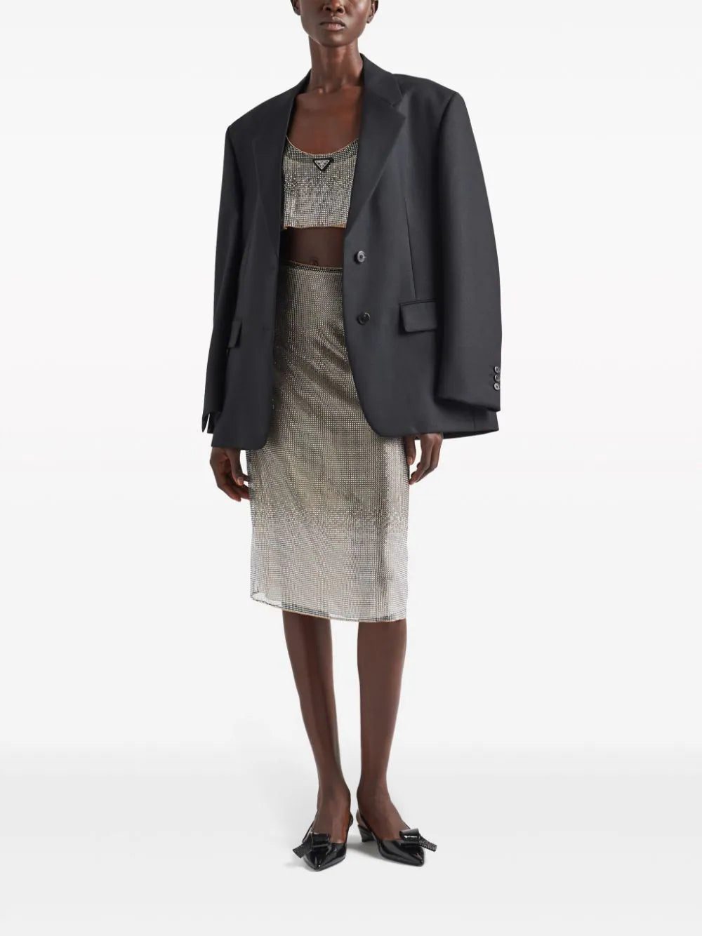 Prada rhinestone-embellished midi skirt - Image 2