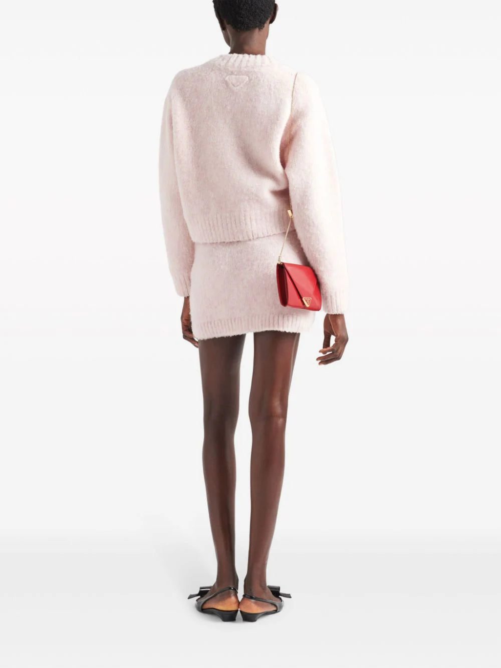 Prada triangle-logo wool skirt - Image 3