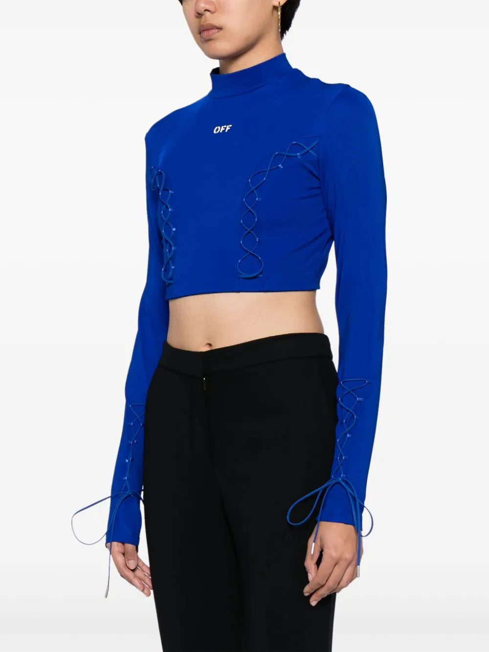 Off-White lace-up crop top - Image 3