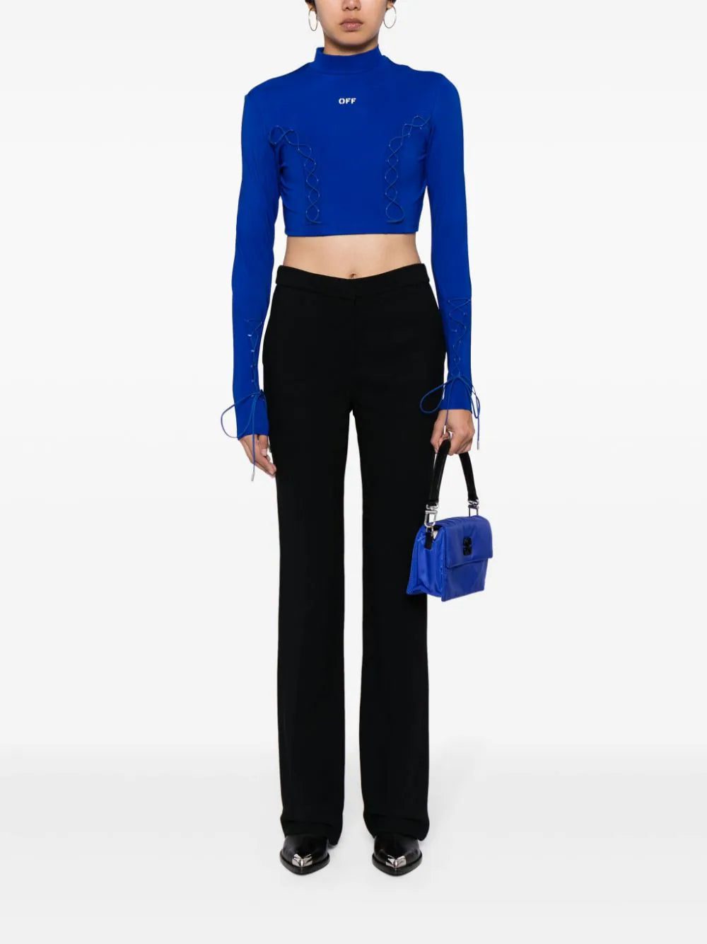 Off-White lace-up crop top - Image 2