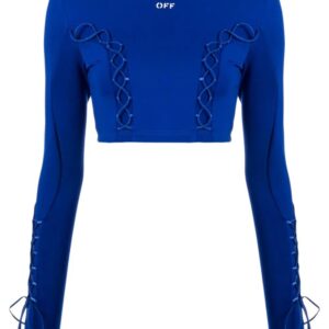 Off-White  lace-up crop top