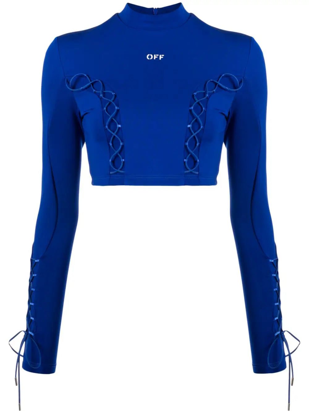 Off-White lace-up crop top