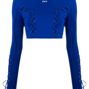 Off-White lace-up crop top