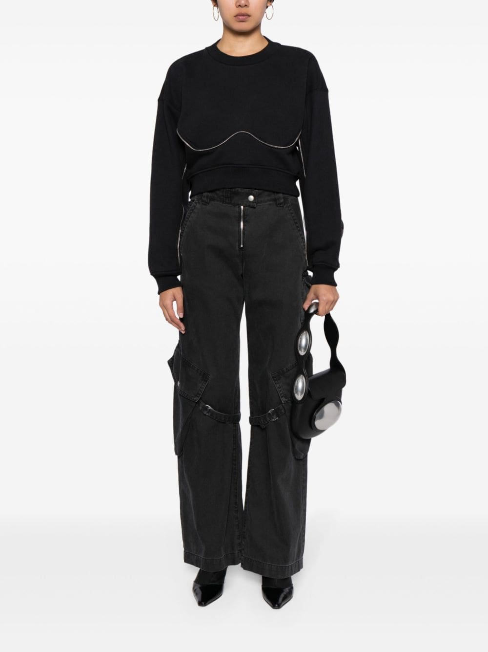 Off-White zipped cropped sweatshirt - Image 2