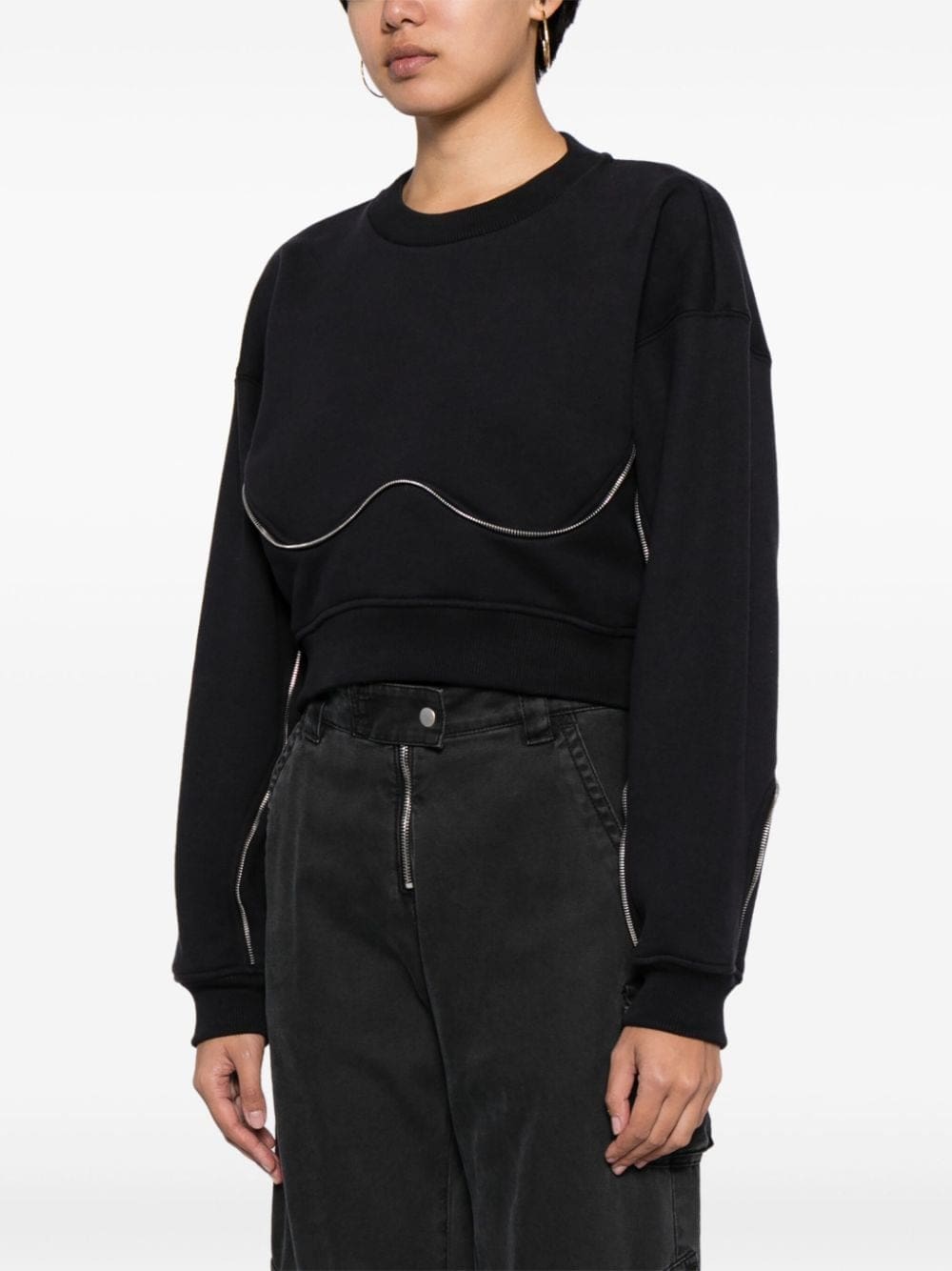 Off-White zipped cropped sweatshirt - Image 3