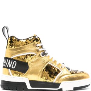 Moschino sequin-embellished high-top sneakers