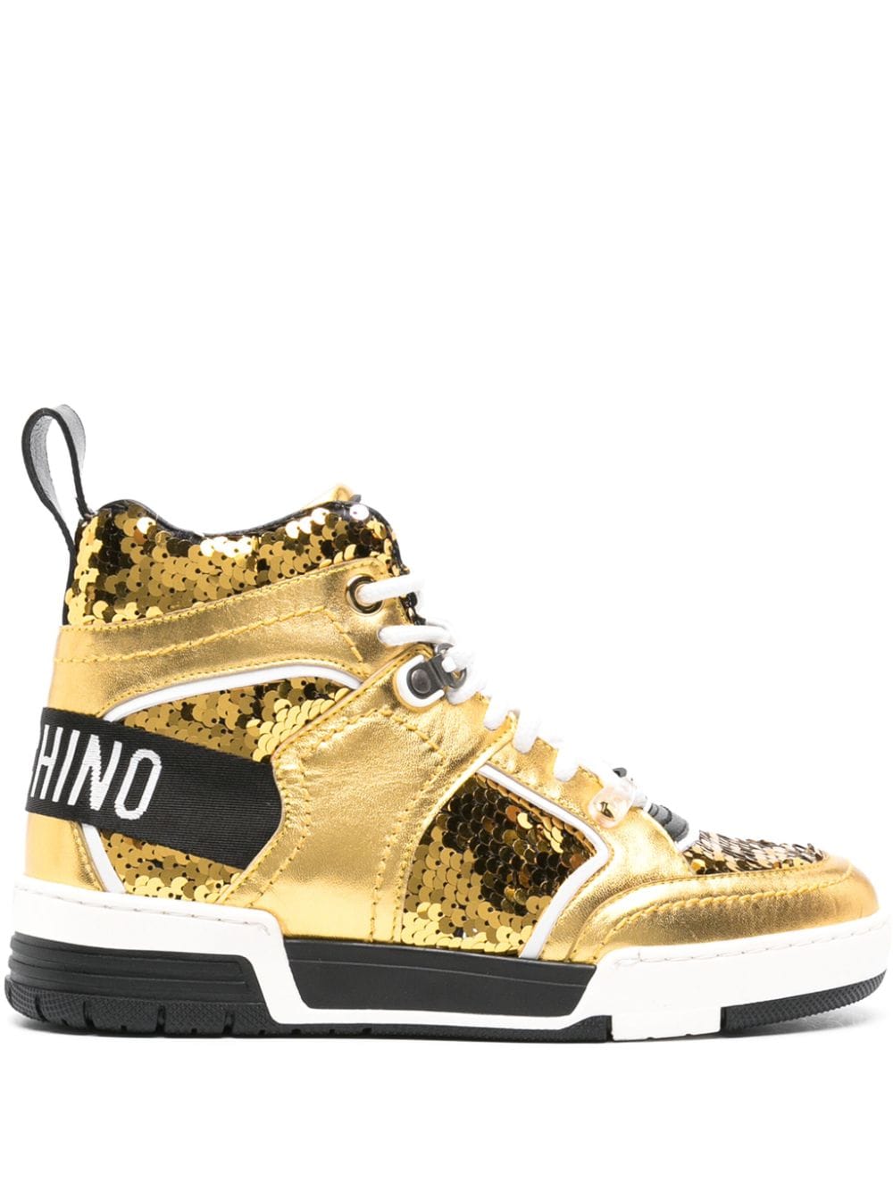 Moschino sequin-embellished high-top sneakers