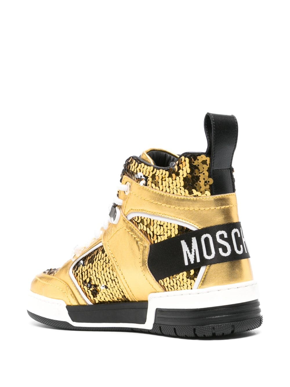 Moschino sequin-embellished high-top sneakers - Image 3