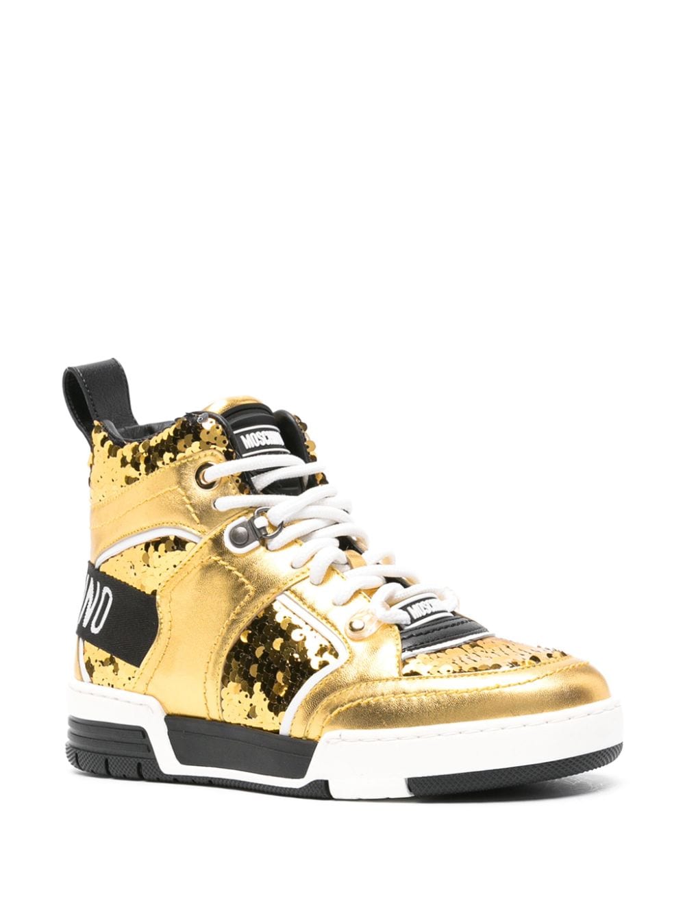 Moschino sequin-embellished high-top sneakers - Image 2