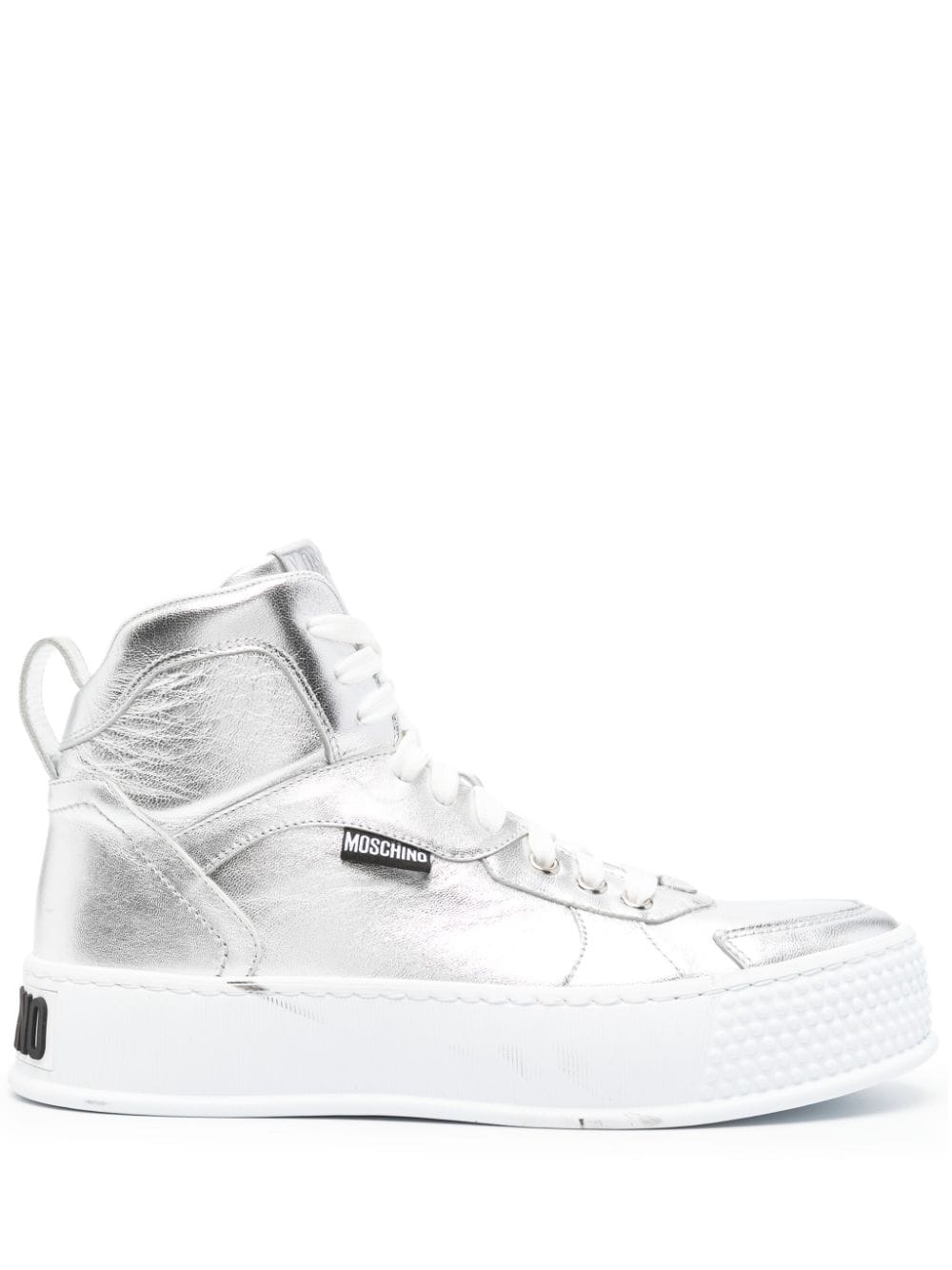 Moschino high-top leather sneakers