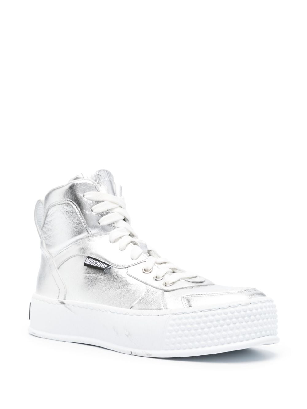 Moschino high-top leather sneakers - Image 2