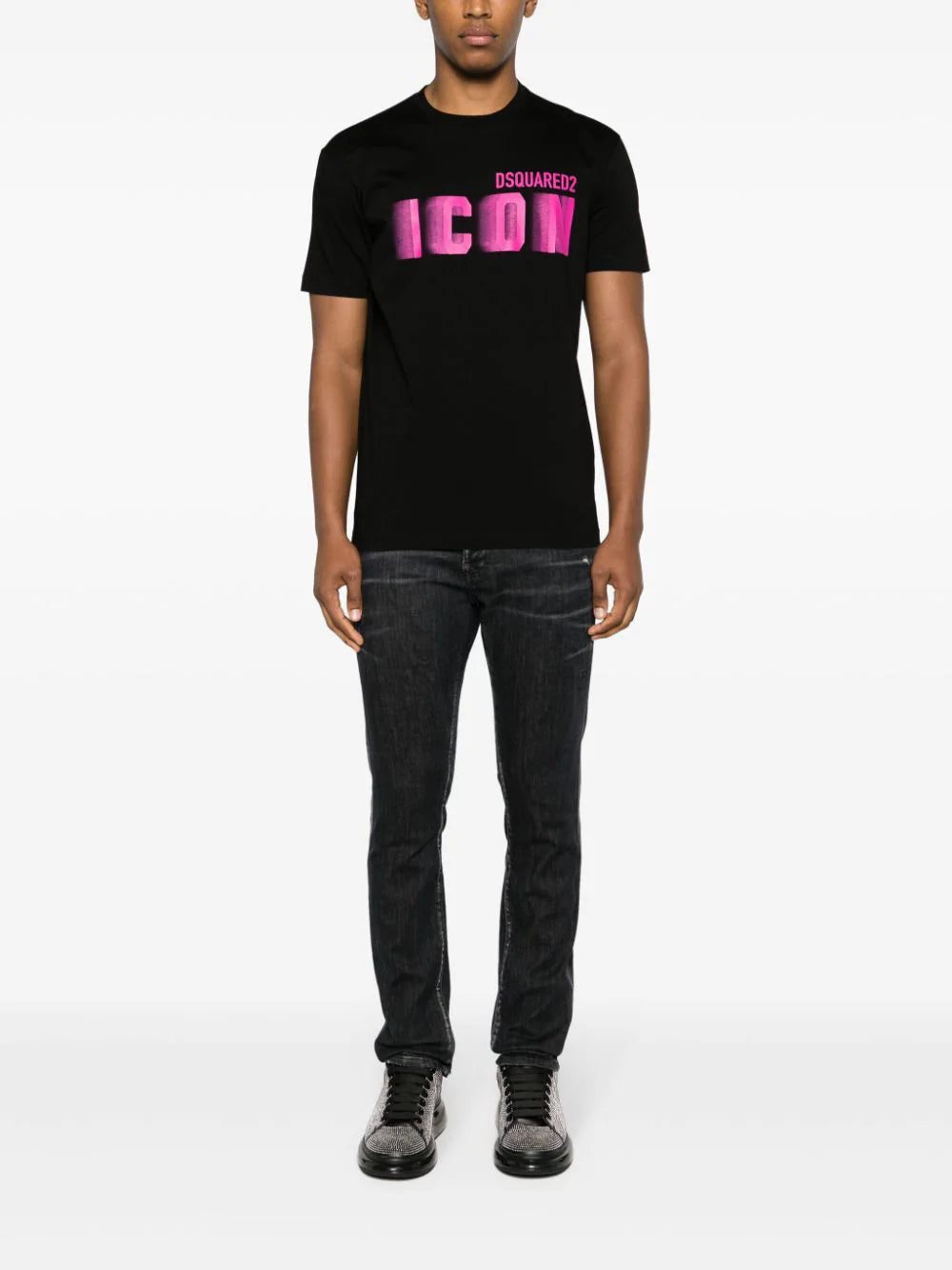 Dsquared2 Icon Blur Cool cotton T-shirt - Image 2