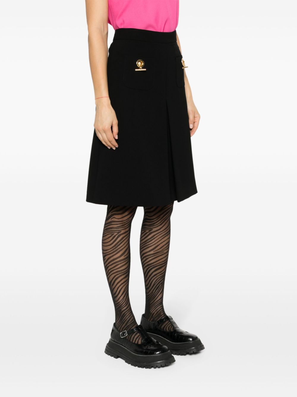 Moschino pleated A-line midi skirt - Image 3