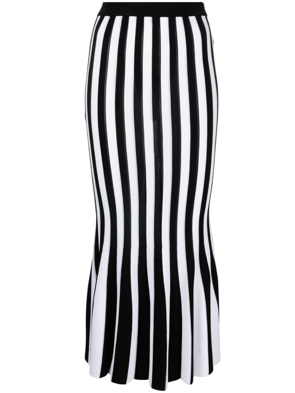 Moschino striped knitted midi skirt
