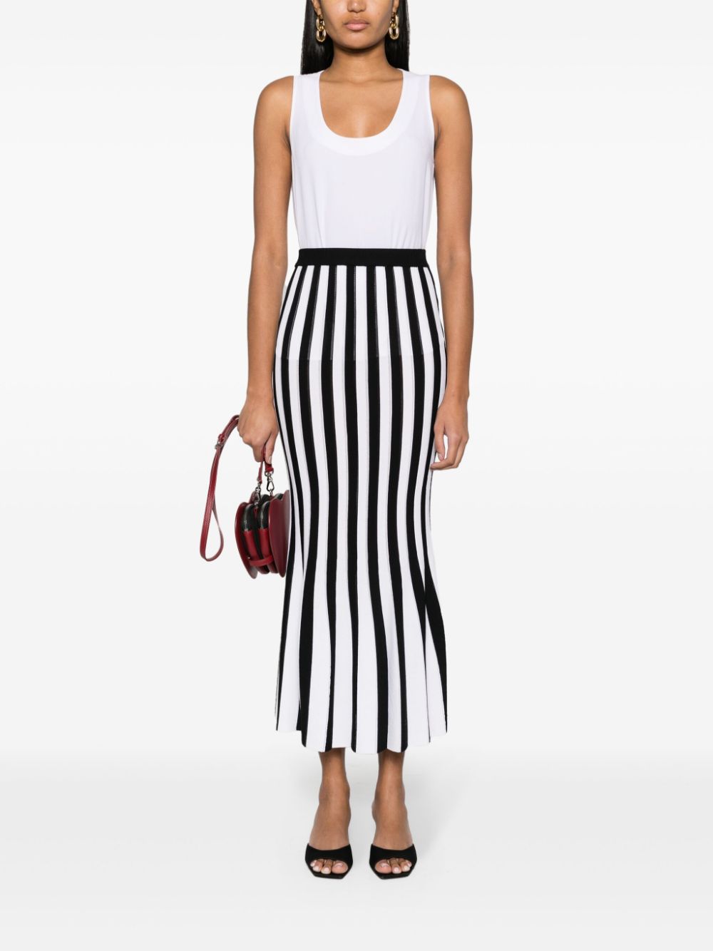 Moschino striped knitted midi skirt - Image 2