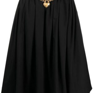 Moschino  heart-charm ruched midi skirt