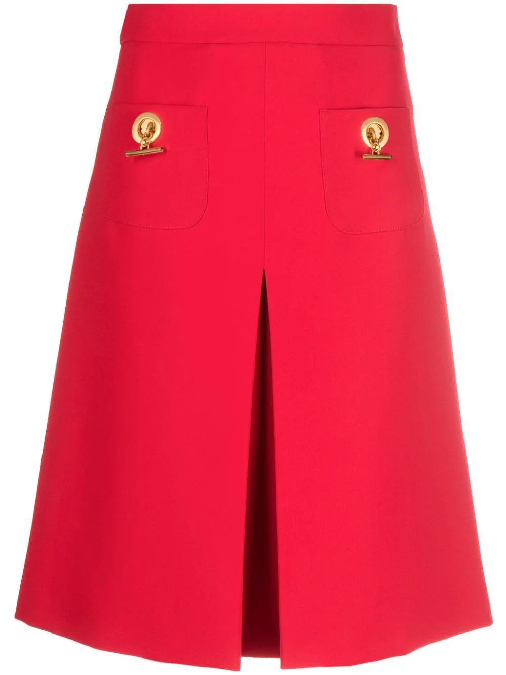 Moschino pleated A-line midi skirt