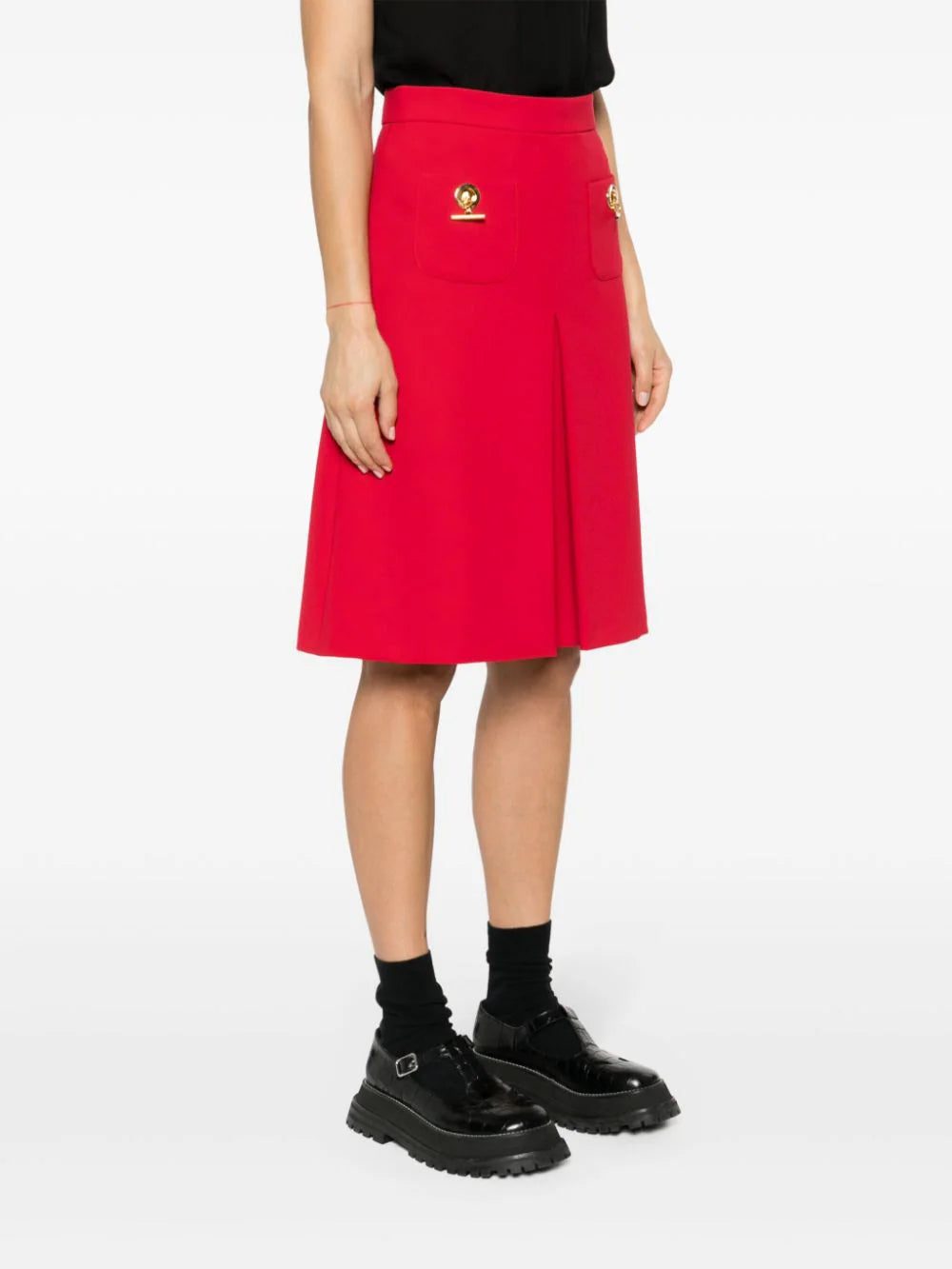 Moschino pleated A-line midi skirt - Image 3