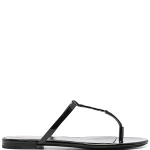 Saint Laurent Cassandra leather slides