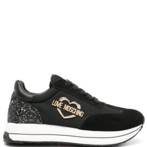 Love Moschino logo-lettering glitter sneakers