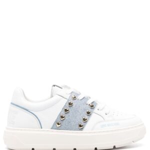 Love Moschino leather lace-up sneakers