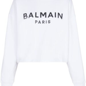 Balmain logo-print cotton sweatshirt