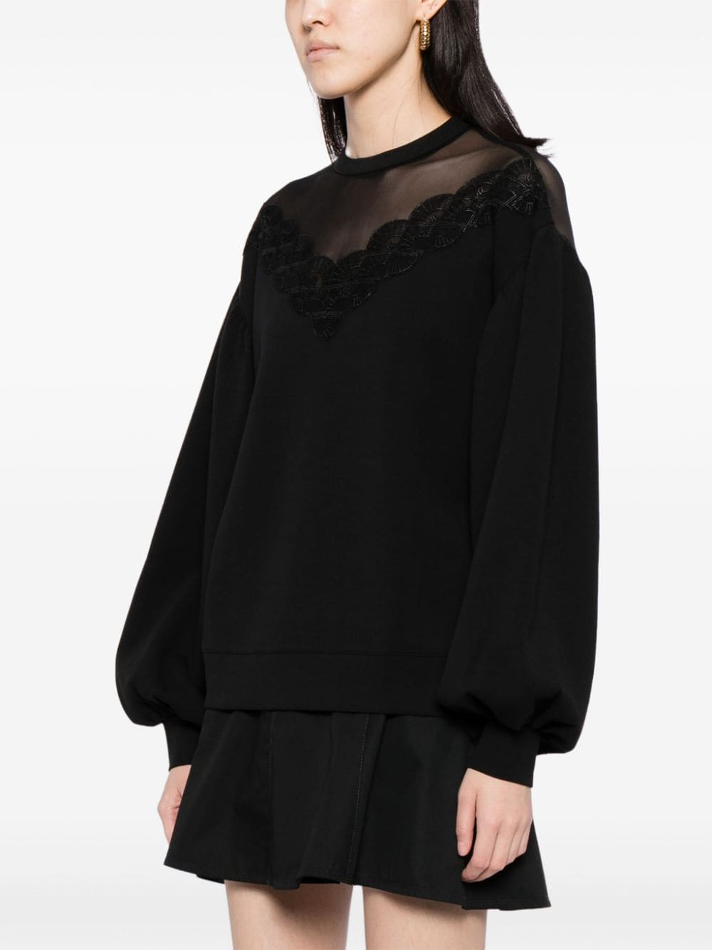 Karl Lagerfeld sheer-panel sweatshirt - Image 3