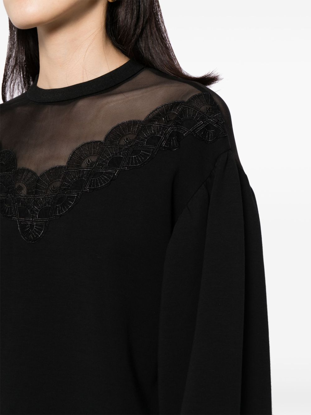 Karl Lagerfeld sheer-panel sweatshirt - Image 5