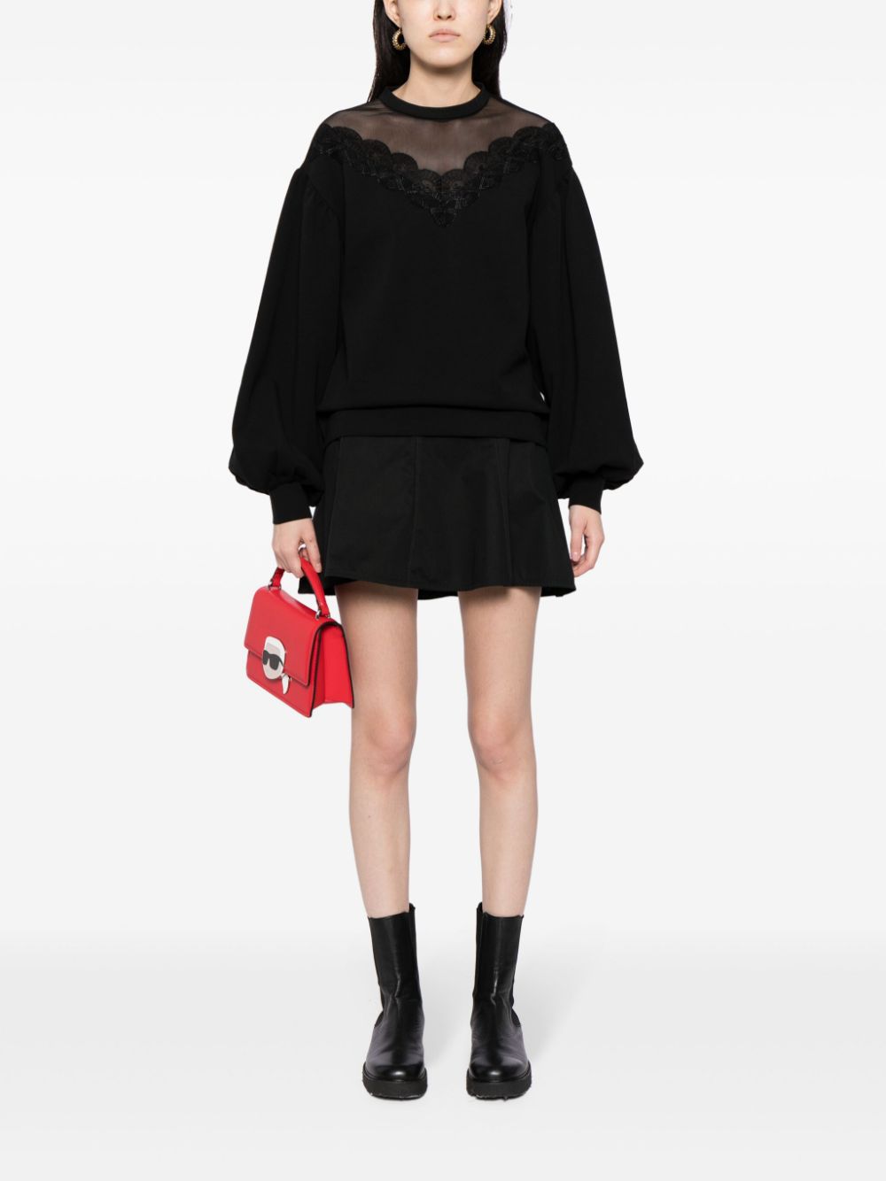 Karl Lagerfeld sheer-panel sweatshirt - Image 2
