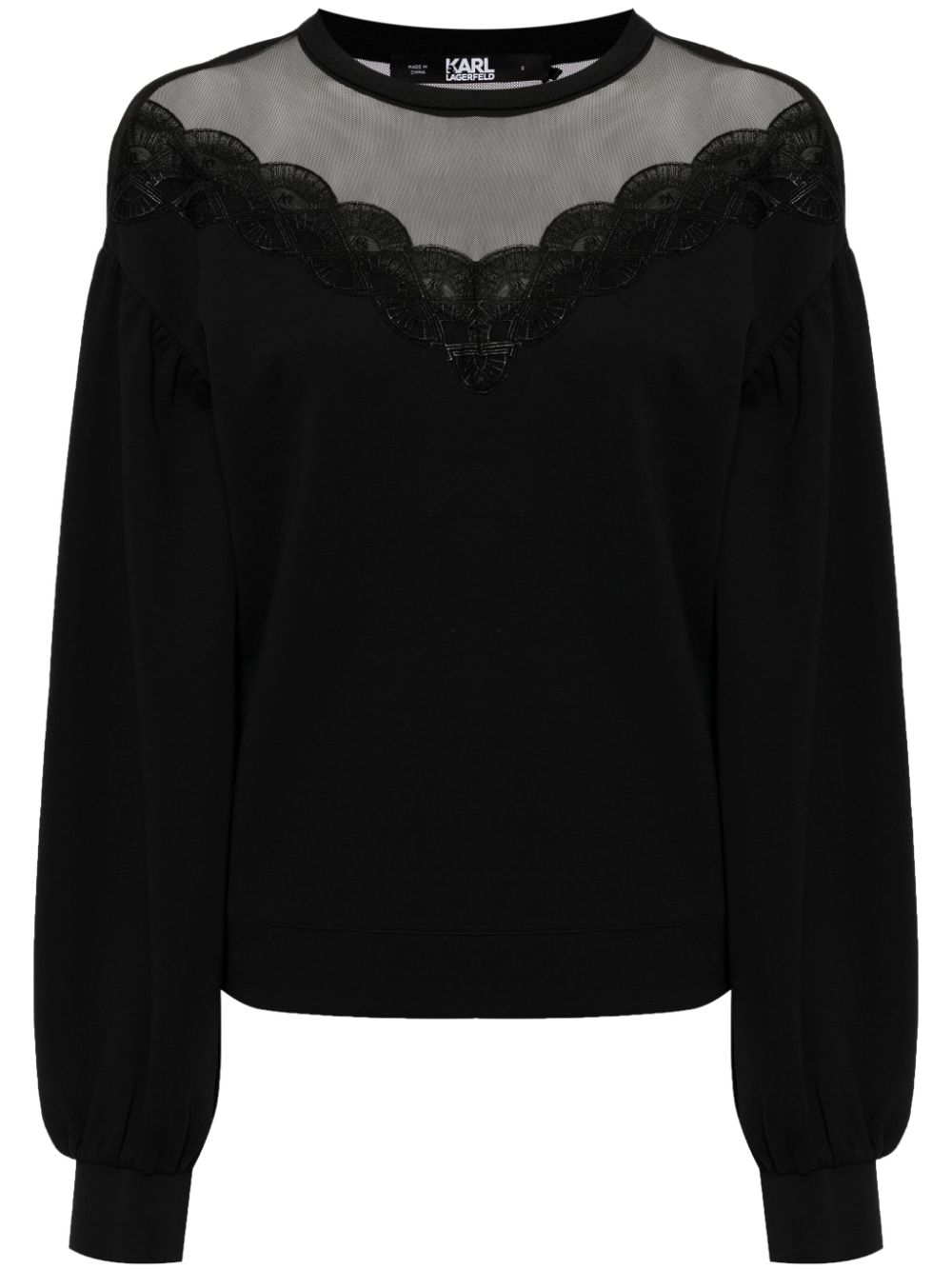 Karl Lagerfeld sheer-panel sweatshirt