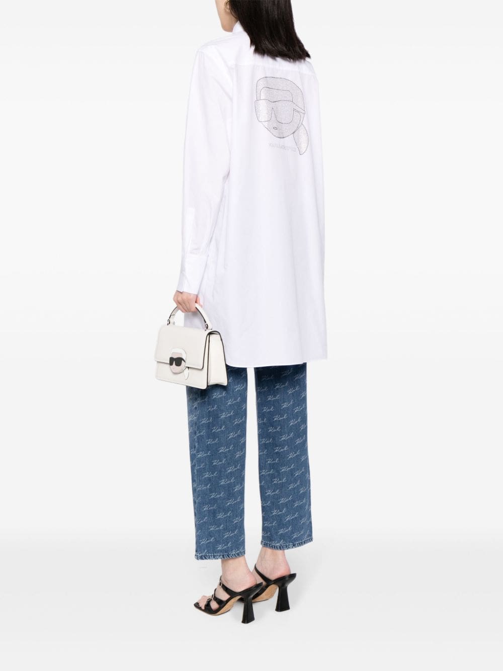 Karl Lagerfeld K/Ikonik embellished long shirt - Image 2
