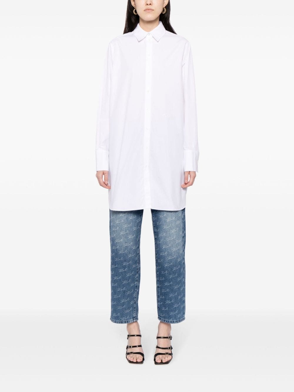 Karl Lagerfeld K/Ikonik embellished long shirt - Image 3
