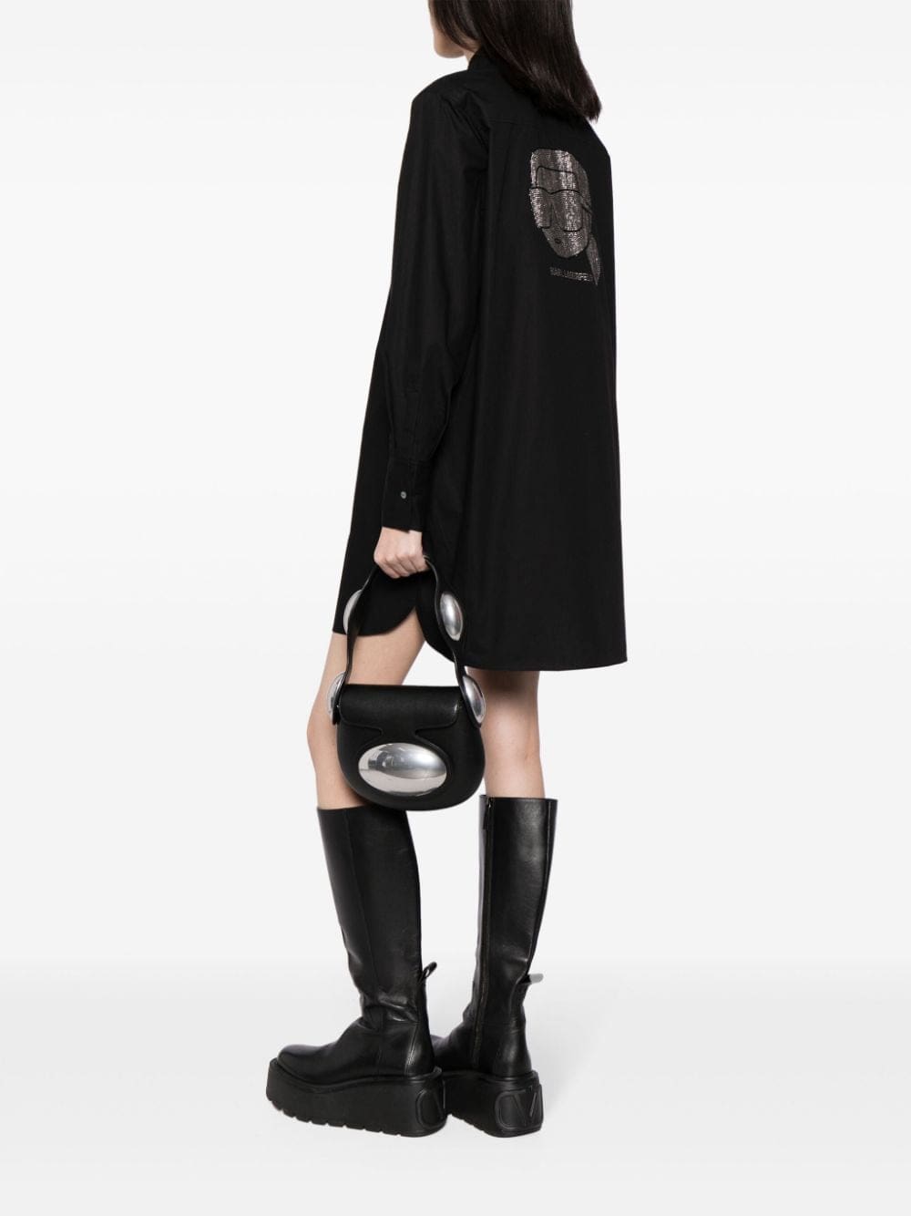 Karl Lagerfeld K/Ikonik embellished long shirt - Image 2
