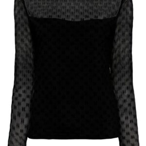 Karl Lagerfeld KL-logo mesh top