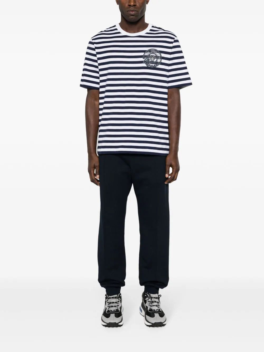 Versace Medusa-embroidered striped T-shirt - Image 2