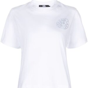 Karl Lagerfeld logo-embellished organic cotton T-shirt