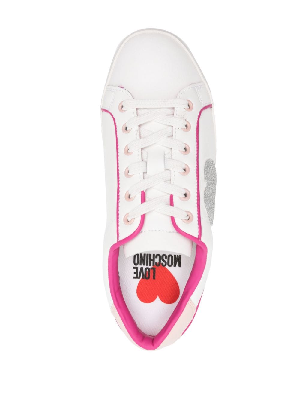 Love Moschino heart-patch leather sneakers - Image 4