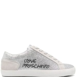Love Moschino logo-print glitter sneakers