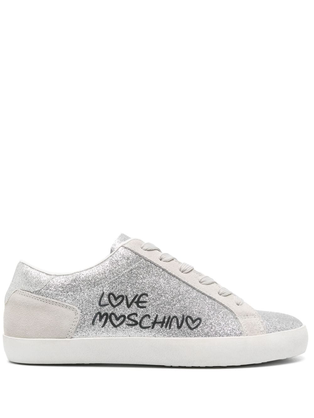 Love Moschino logo-print glitter sneakers