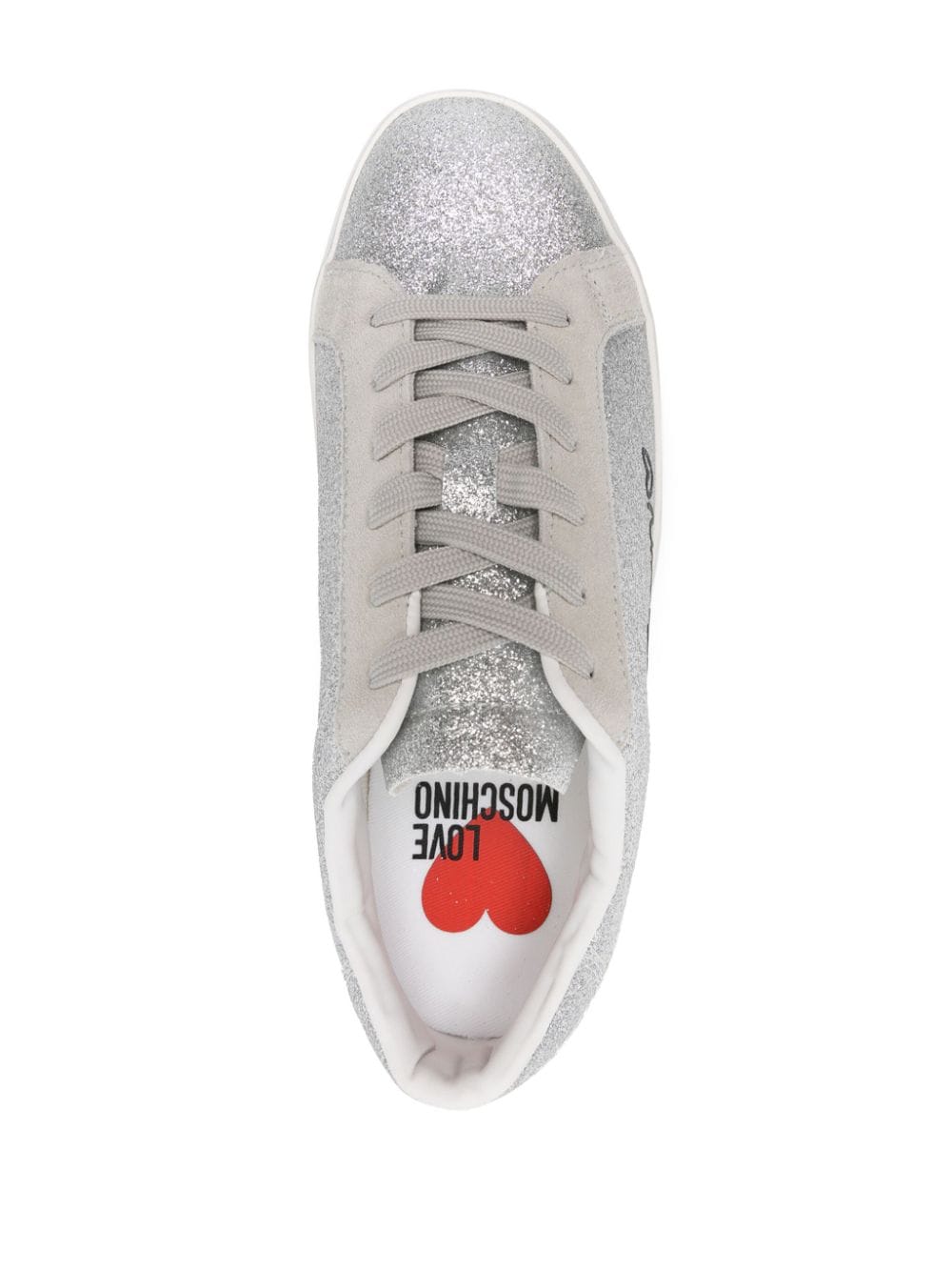 Love Moschino logo-print glitter sneakers - Image 4