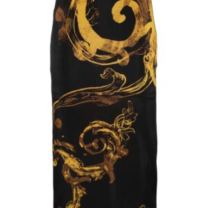 Versace Jeans Couture baroque-print midi skirt